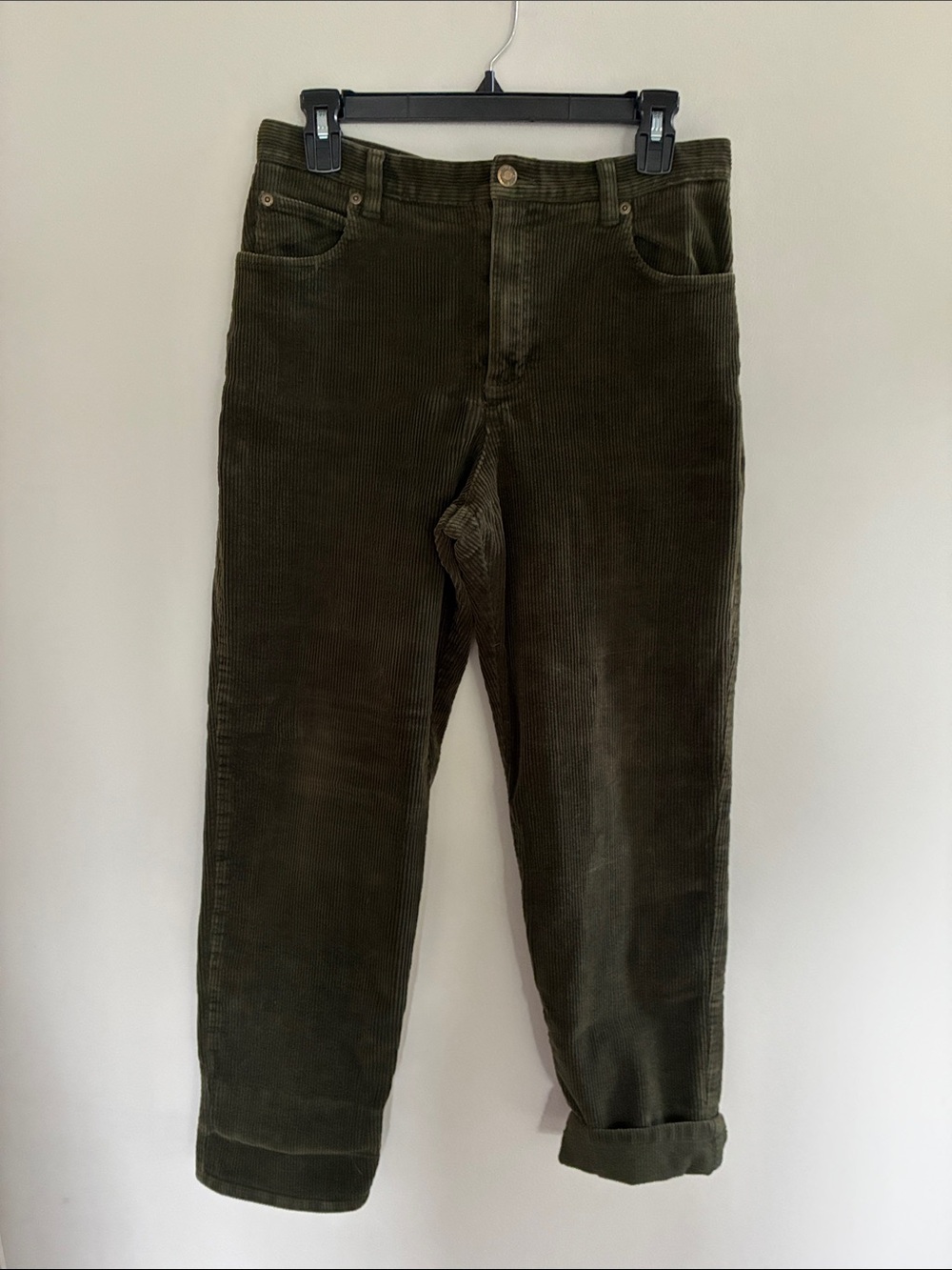 Jones New York Women’s Dark Olive Corduroy Pants